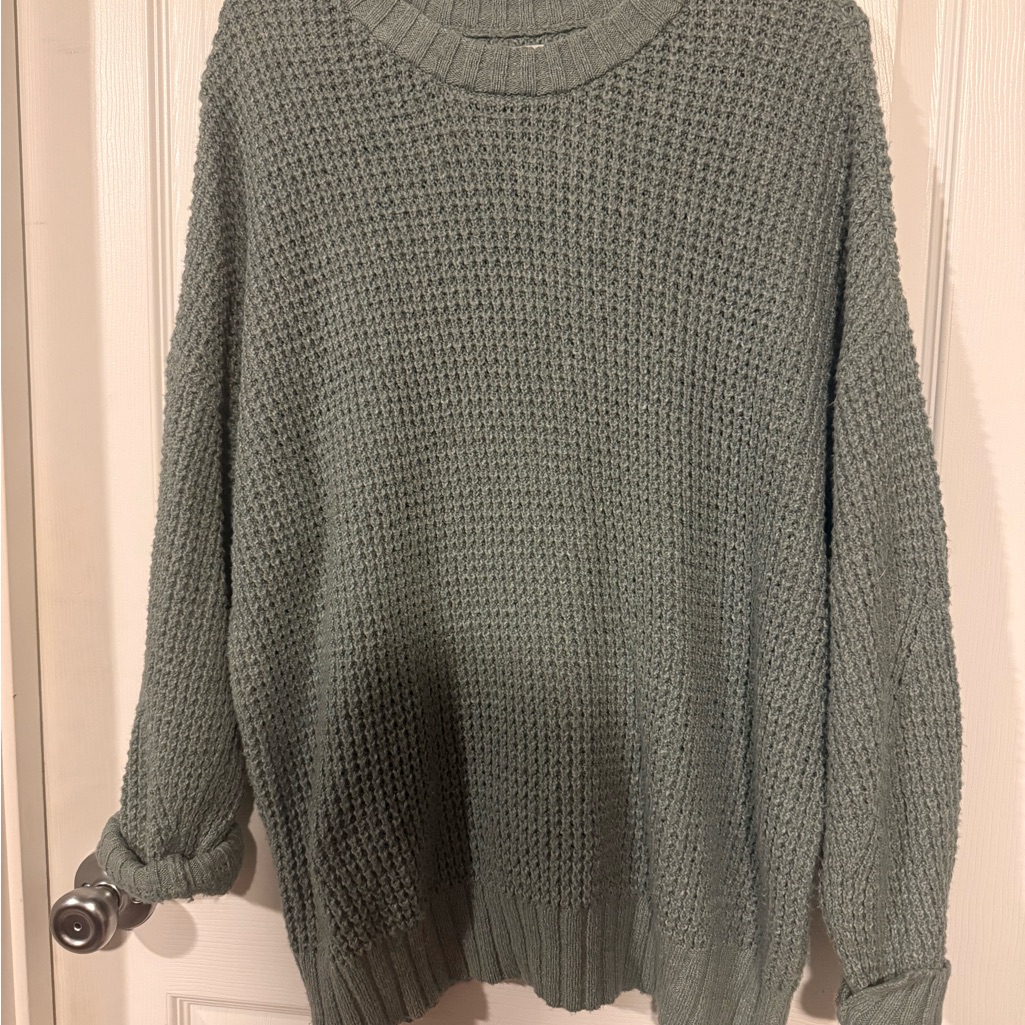 Womens Green Knit Sweater Green Womens Green Knit Sweater Green